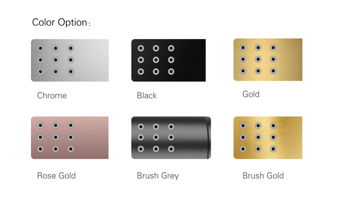 color-options Yuwang's available color options for all products and components.